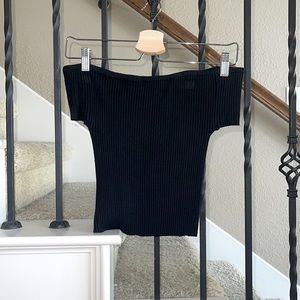 Off the shoulder black top